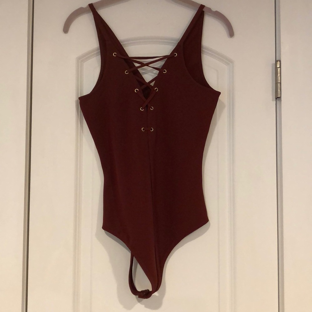 Maroon bodysuit